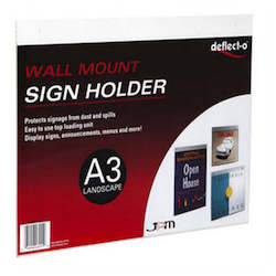 Product display assembly: A3  Landscape Acrylic Sleeve with holes screw mounting