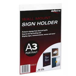 Product display assembly: A3  Portrait Acrylic Sleeve with holes screw mounting