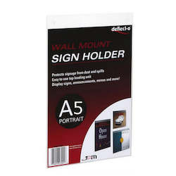 Product display assembly: A5  Portrait Acrylic Sleeve with holes screw mounting
