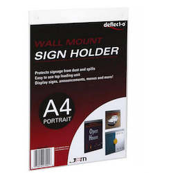 Product display assembly: A4 Portrait Acrylic Sleeve with holes screw mounting