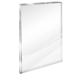 Product display assembly: A4 Portrait Acrylic Wall Mounted Adhesive Taped Display Sleeve