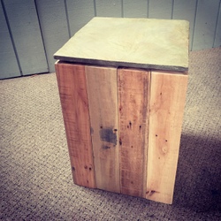 Wooden furniture: Slate topped stool