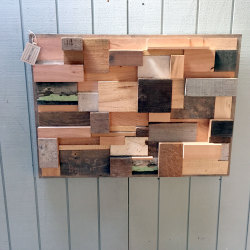 Wooden furniture: Stagged wood wall hanging