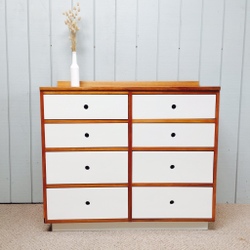Wooden furniture: Rimu chest of 8 drawers: sold