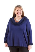 Products: Mr ripley cosy draped hooded top
