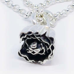 "Vivee", sterling silver medium curl pendant (Chain sold separately)