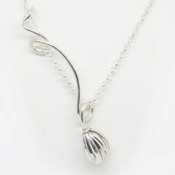 Precious: 'Emily' Stg silver long length curly pendant (Chain sold separately)