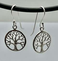 In Ore Classics: Sterling silver tree of life drop earrings