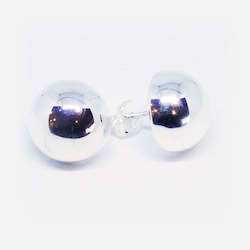 In Ore Classics: Sterling silver 12 mm half dome studs (polished finish)