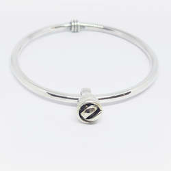 Gallery: Handmade Sterling silver bangle with slider