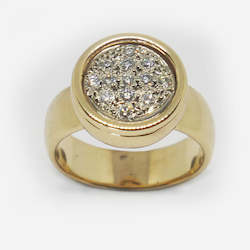 Gallery: 9ct gold and diamond round cluster ring