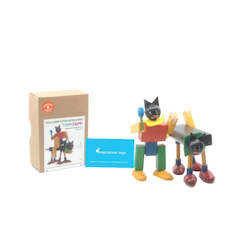 Wooden construction toys for kids - Tipp and Tapp the cats