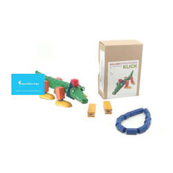 Wooden construction toys for kids - Klick the crocodile