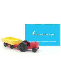 Toy: German wooden toy tractors for kids