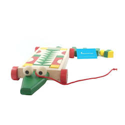 Toy: Wooden pull along and blocks for kids