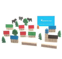 Miniature German mountain village for kids