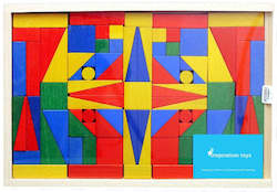 Wooden puzzle blocks for kids - Geometric