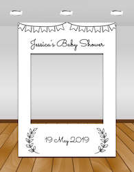 Internet only: Black and White Rustic Baby Shower InstaFrame
