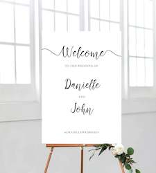 Calligraphy 2 Welcome Sign - Portrait