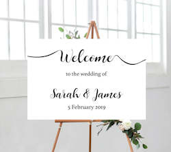 Calligraphy Welcome Sign - Landscape