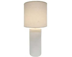Banyan Home Lighting: HESSIAN CYLINDER TABLE LAMP 70CMH