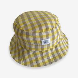Bucket Hat â Lemon Gingham Check