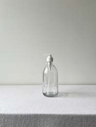 Clear Glass Bottle Pump 500ml