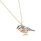 Enamel Blue Tit Long Necklace by Fable England