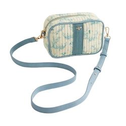 Toile de Jouy Vintage Blue Camera Bag by Fable England