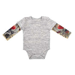 Tattoo Snapshirt (Grey, 6-12 Months) by Stephan Baby