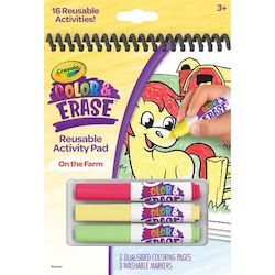 Printer And Stationary Supplies: Colour and Erase Reusable Activity Pad On the Farm by Crayola