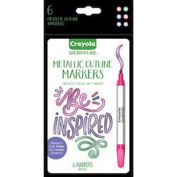 Printer And Stationary Supplies: Signature Metallic Outline Paint Markers 6 Pack by Crayola