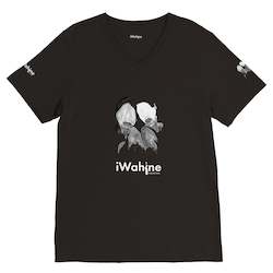 iWahine Premium Unisex V-Neck T-shirt Black