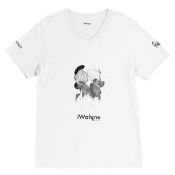 iWahine Premium Unisex V-Neck T-shirt - White