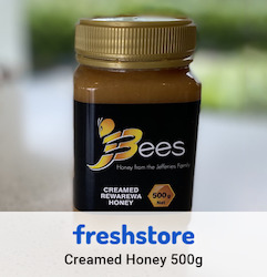 Frontpage: 500g creamed NZ bush honey