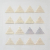 White Triangles - 22.5" x 22.5" - Jane Denton