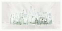Framed Photography: Unmounted Photographic Print - Naseby Bottles