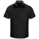Men's Short Sleeve Performance Plus Shop Shirt With Oilblok Technology Black / Charcoal Mesh
