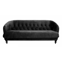 Venezia 3 Seater Black Couch SKU NC1421