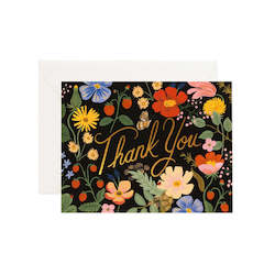 Plant, garden: Strawberry Fields Thank You Card - Rifle Paper Co