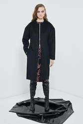 Fashion design: Mulholland Coat | Black Wool Coating