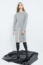 Mulholland Coat | Grey Wool Coating