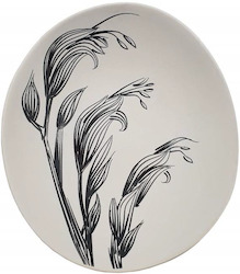Wholesale trade: black flax flower on white