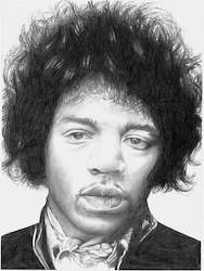 Sketchy Fulla: Art Print - Jimi Hendrix