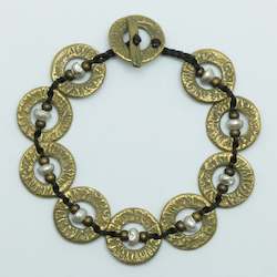 Jewellery: B7 - Brass/Silver Ämionga Bracelet - WHOLESALE