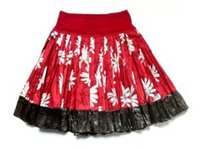 Japanese Print Cotton Skirt w/ Satin Trim : Sample Size age 8 - 10 | KAF KIDS
