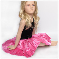 Hot Pink Satin Skirt : Sample Size age 4 - 6 | KAF KIDS