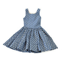 Products: Baby Doll Spotted Cotton Dress: Sample Size age 6 - 8 | KAF KIDS