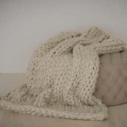 Extra Large Chunky Knit Throw | 150cm x 180cm