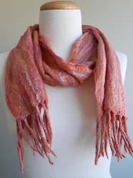 Handknitting - other than cardigan, pullover or similar: Merino Felted Scarf - Sunset